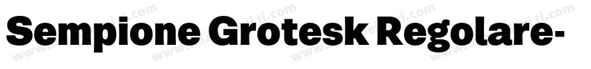 Sempione Grotesk Regolare字体转换